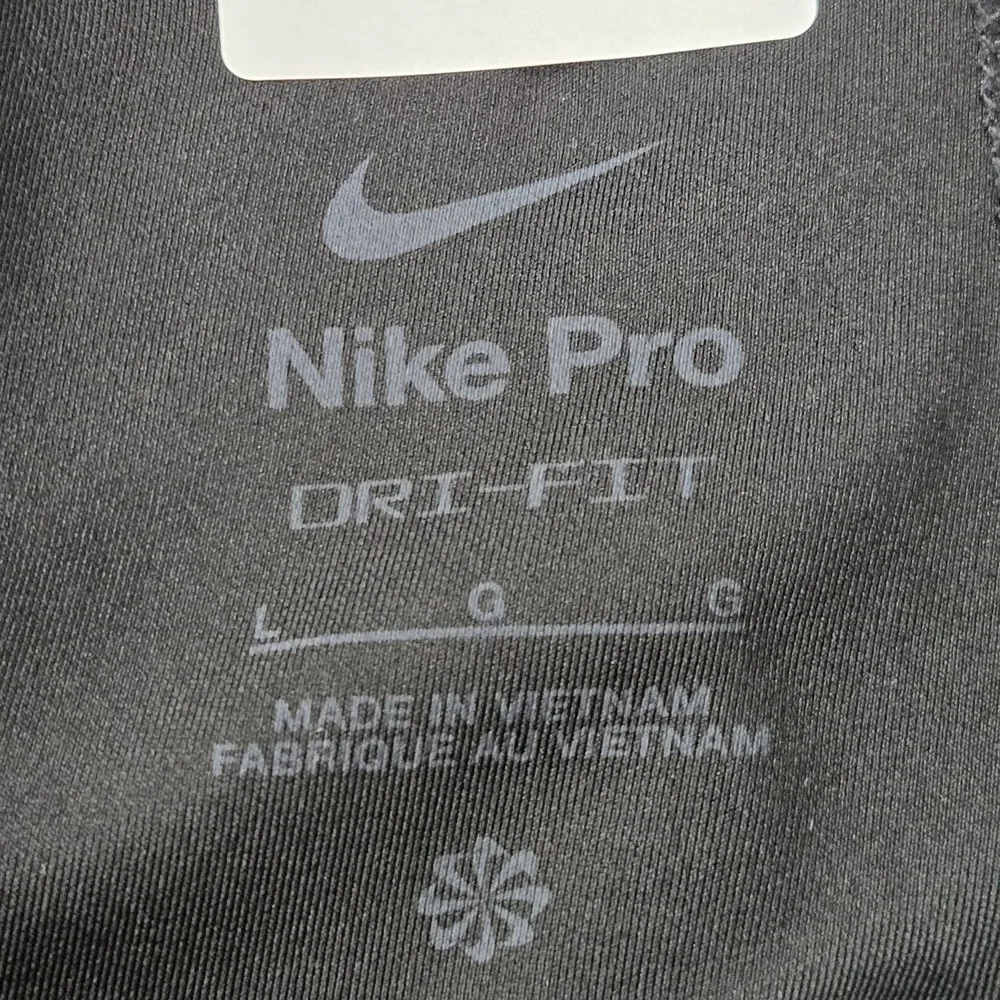 Nike Pro Women Activewear‎ Pants L Black DRI-FIT Pro Compression Tights Logo